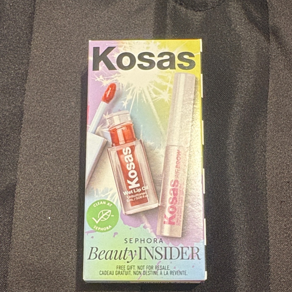 Kosas Lip Oil Duo with Red and White Packaging